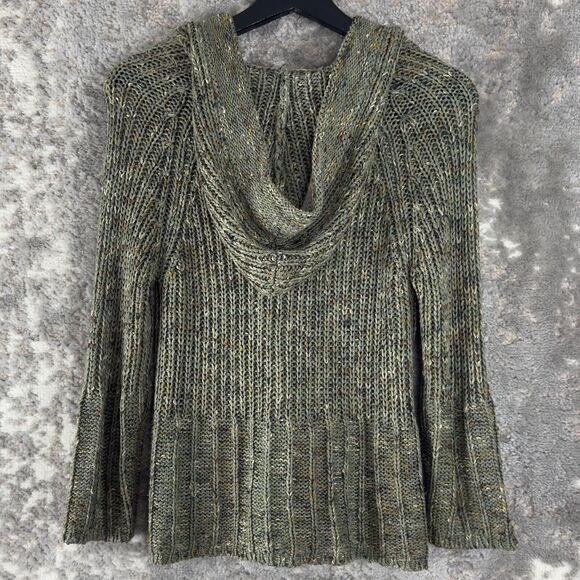 BCBGMaxazria Size M Big Single Button Snap Button Ribbed Knit Cardigan Sweater - Picture 5 of 9